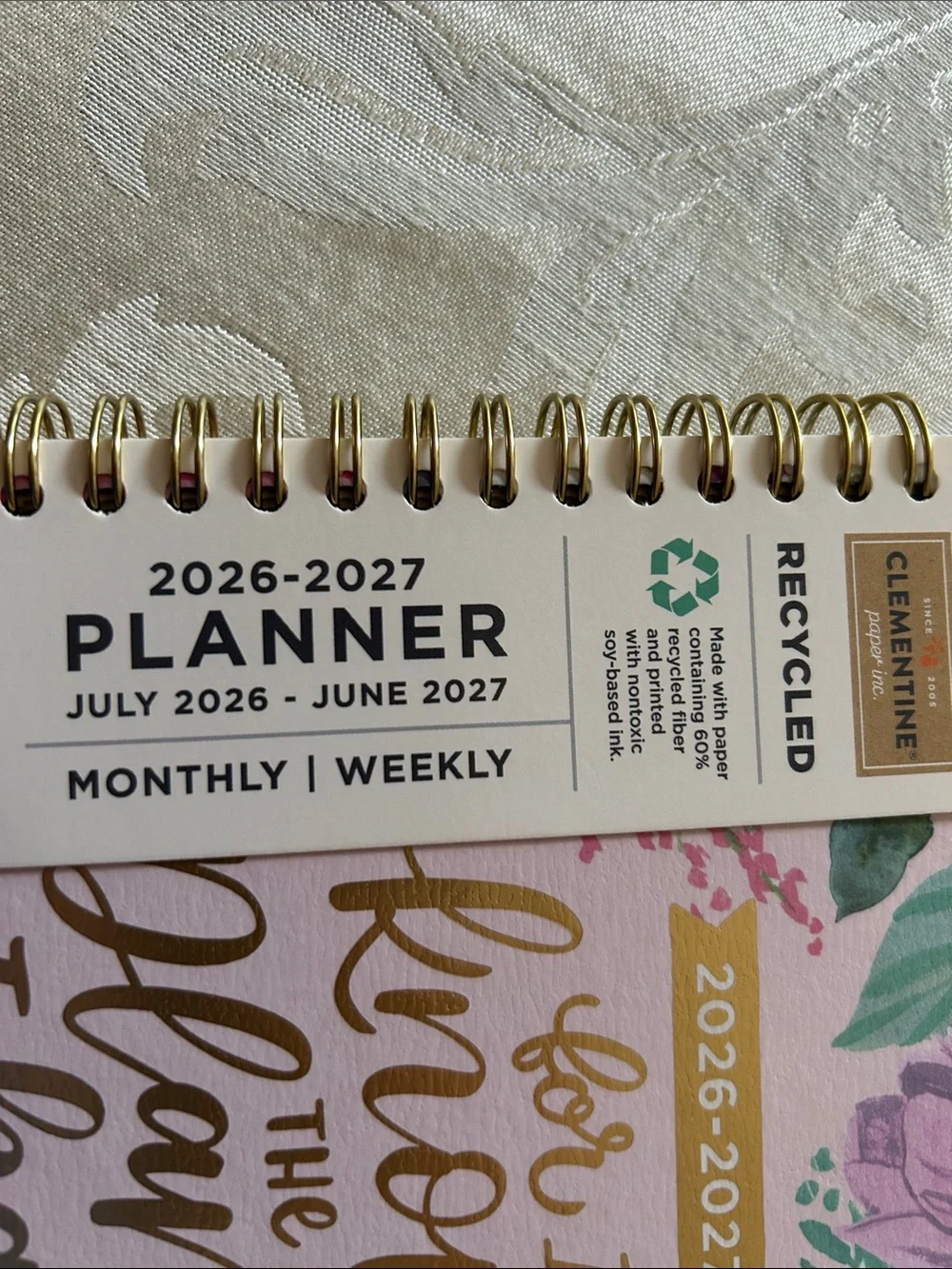 Pink Floral 2026-2027 Planner - 'For I Know The Plans'